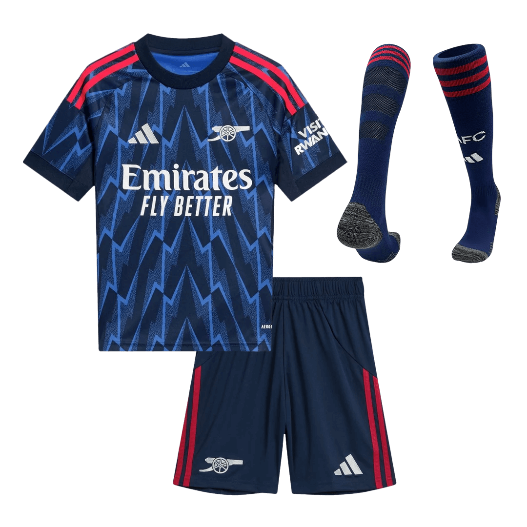 Kid's Arsenal 2025/26 Away Soccer Jersey Full Kit