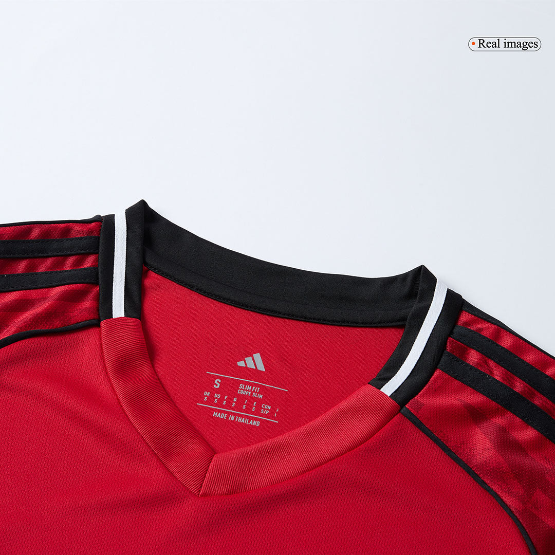 Men's Manchester United 2025/26 Home Long Sleeve Soccer Jersey