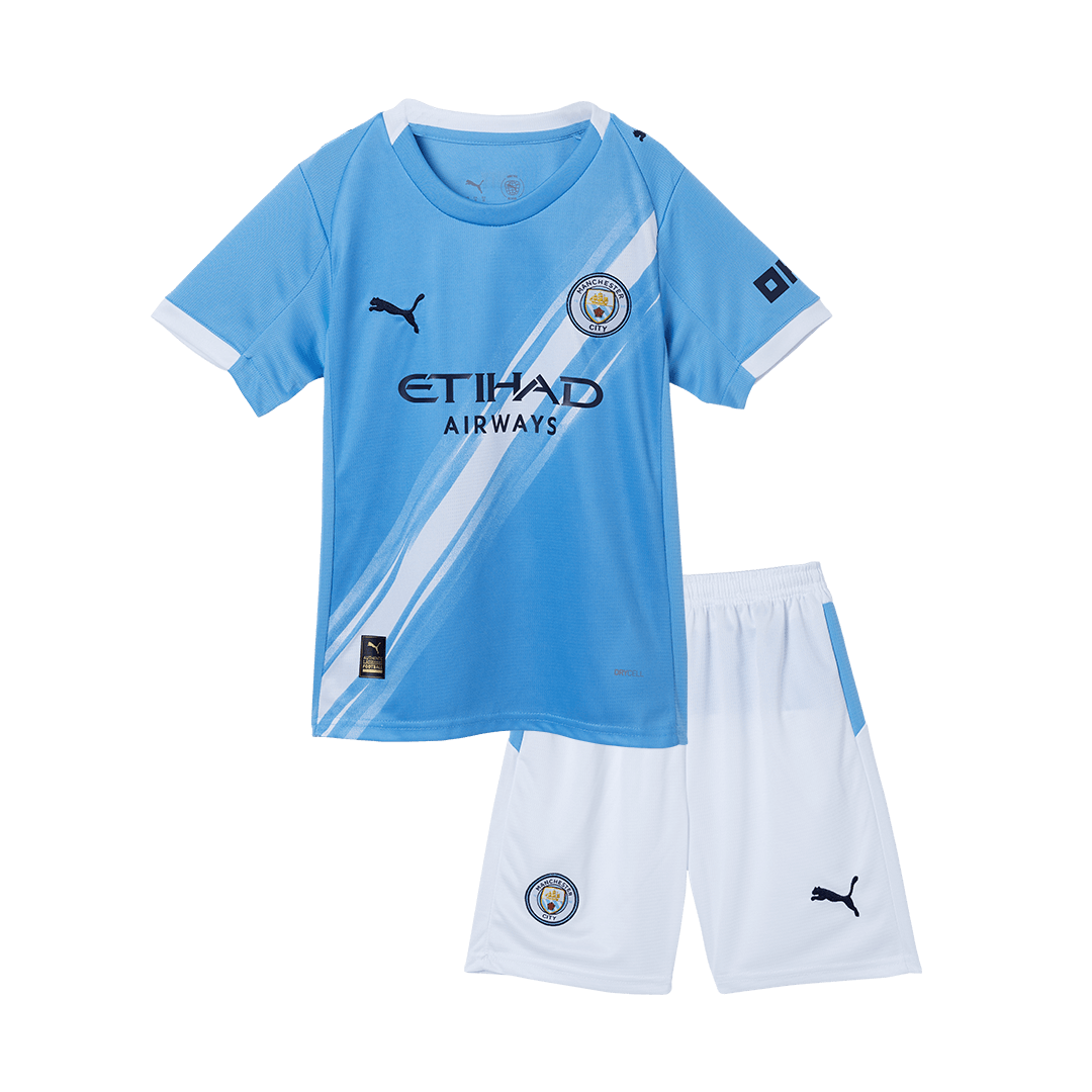 Kids Manchester City 2025/26 Home Soccer Kit