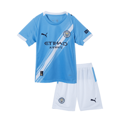 Kids Manchester City 2025/26 Home Soccer Kit