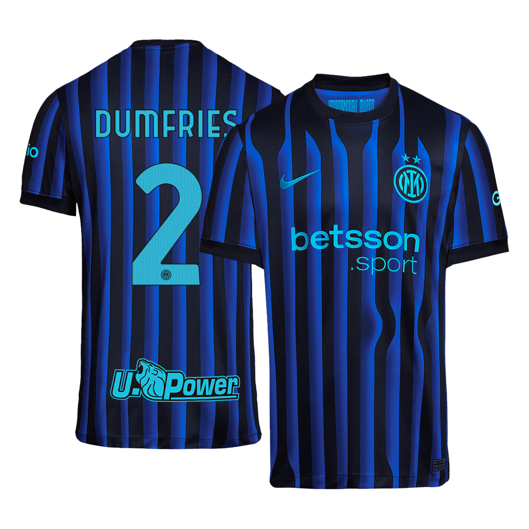 DUMFRIES #2 Men's Inter Milan 2025/26 Home Soccer Jersey