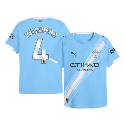 Manchester City 2025/26 Home Soccer Jersey - REIJNDERS #4 (Player Edition)