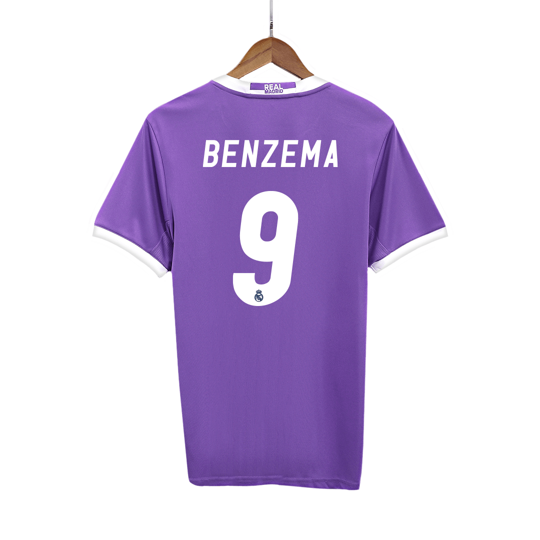Real Madrid 2016/17 Retro Away Soccer Jersey - BENZEMA #9
