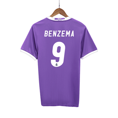 Real Madrid 2016/17 Retro Away Soccer Jersey - BENZEMA #9