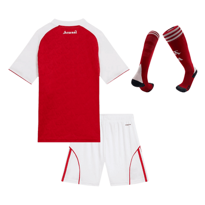 Kids Arsenal 2025/26 Home Soccer Full Kit