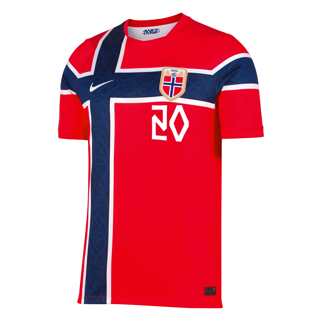 NUSA #20 Men's Norway World Cup 2026 Home Soccer Jersey
