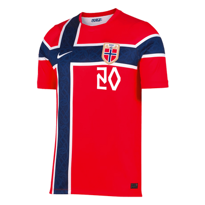 NUSA #20 Men's Norway World Cup 2026 Home Soccer Jersey