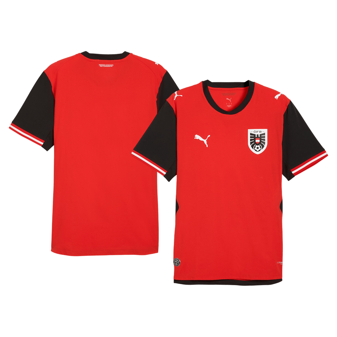 Men's Austria World Cup 2026 Player Version Home Soccer Jersey - Slim Fit