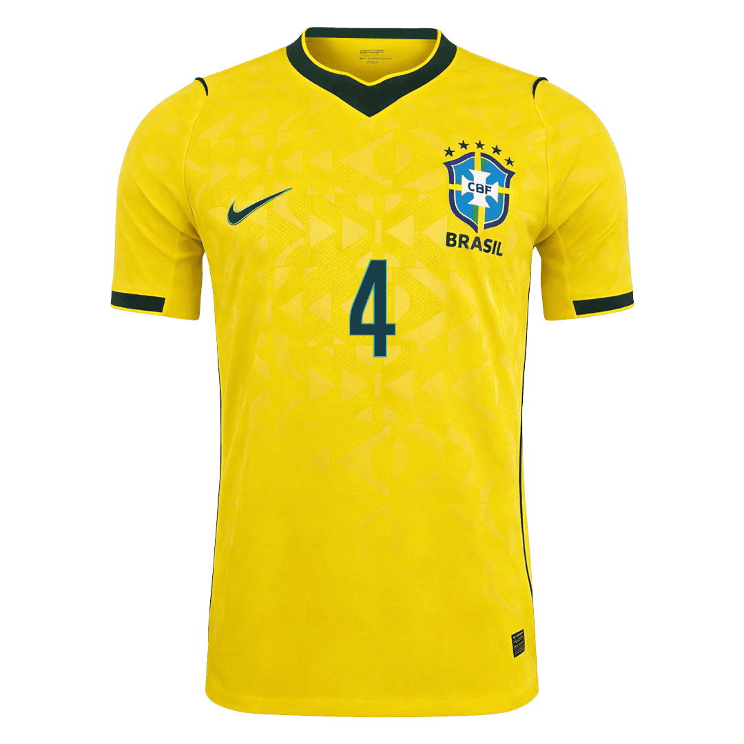 Brazil World Cup 2026 Home Soccer Jersey - MARQUINHOS #4 (Player Edition)