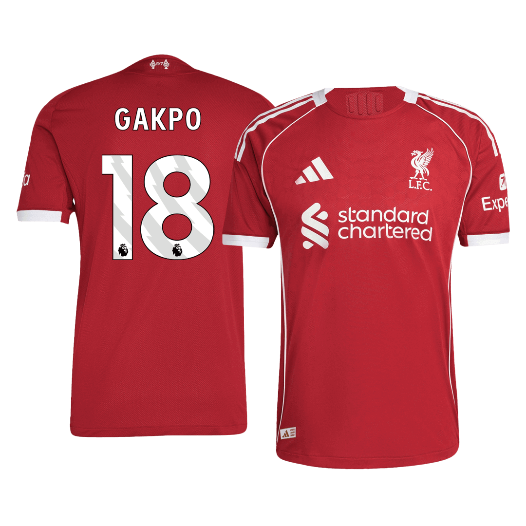 Liverpool 2025/26 Home Soccer Jersey - GAKPO #18 (Player Edition)