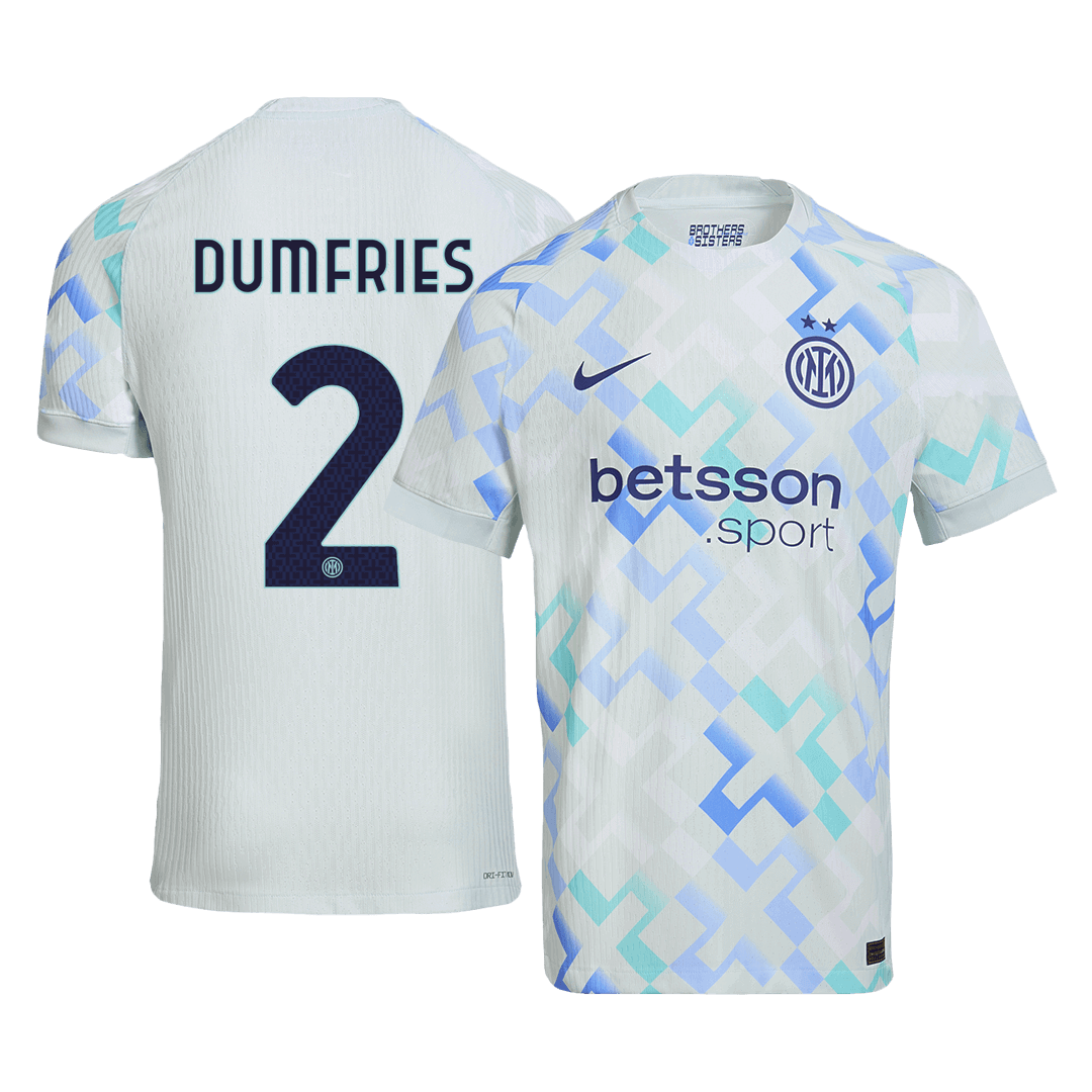 Inter Milan 2025/26 Away Soccer Jersey - DUMFRIES #2 (Player Edition)