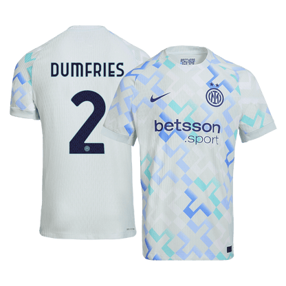 Inter Milan 2025/26 Away Soccer Jersey - DUMFRIES #2 (Player Edition)