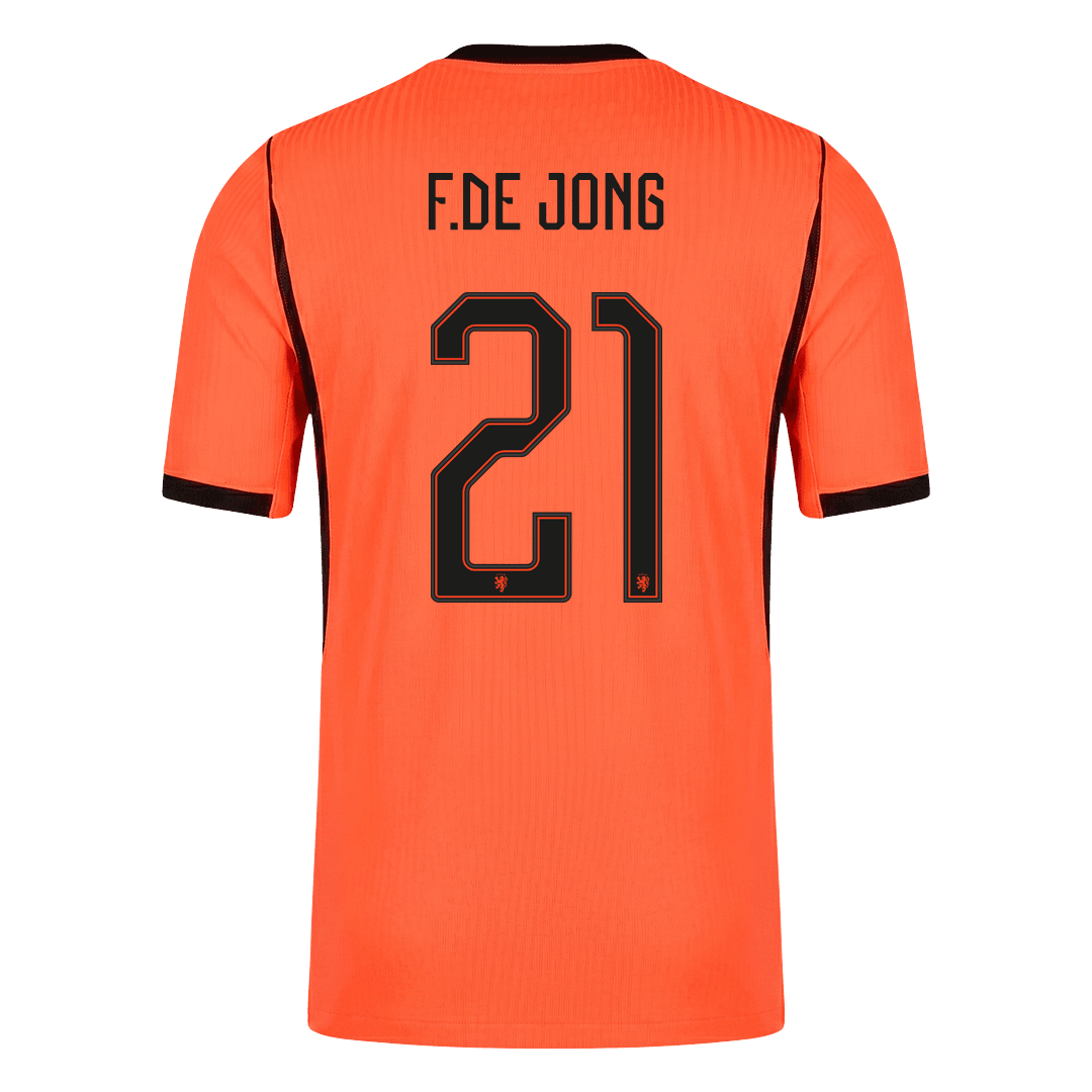 Netherlands World Cup 2026 Home Soccer Jersey - F.DE JONG #21 (Player Edition)