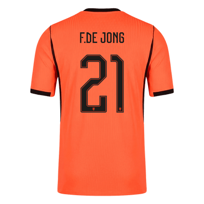 Netherlands World Cup 2026 Home Soccer Jersey - F.DE JONG #21 (Player Edition)