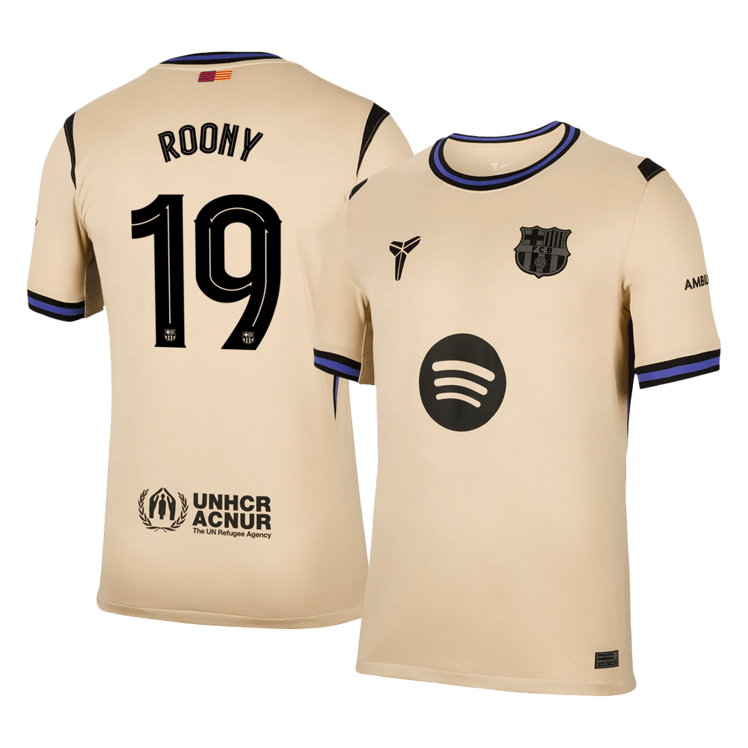 Barcelona 2025/26 Away Soccer Jersey - ROONY #19 – UCL