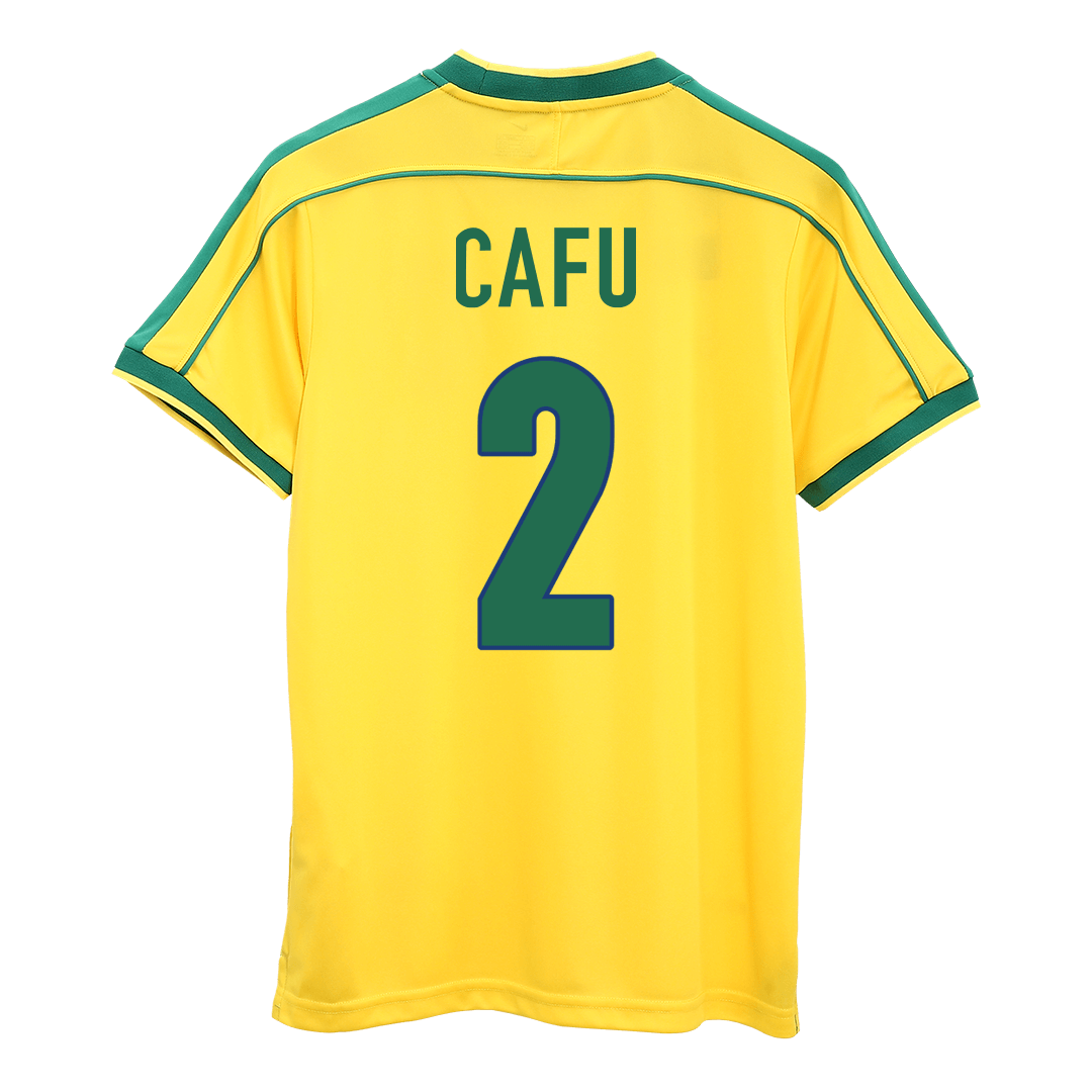 Brazil World Cup 1998 Retro Home Soccer Jersey - CAFU #2