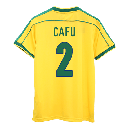 Brazil World Cup 1998 Retro Home Soccer Jersey - CAFU #2