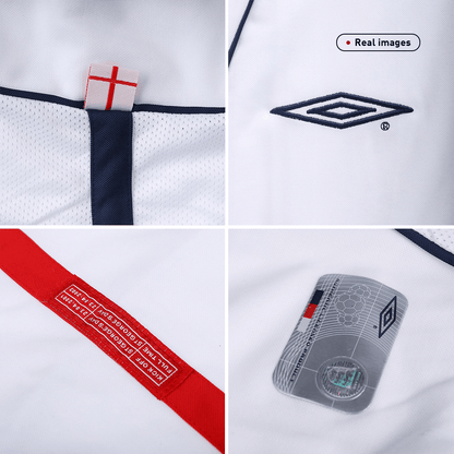 Retro Men's England 2002 Home Soccer Jersey