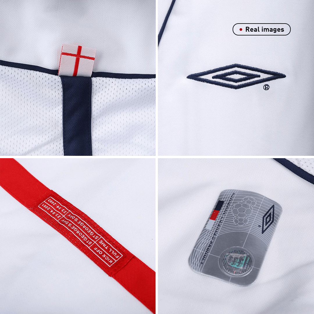 Retro SCHOLES #8 Men's England 2002 Home Soccer Jersey