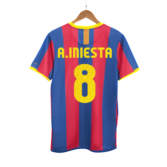 Barcelona 2010/11 Retro Home Soccer Jersey - A.INIESTA #8