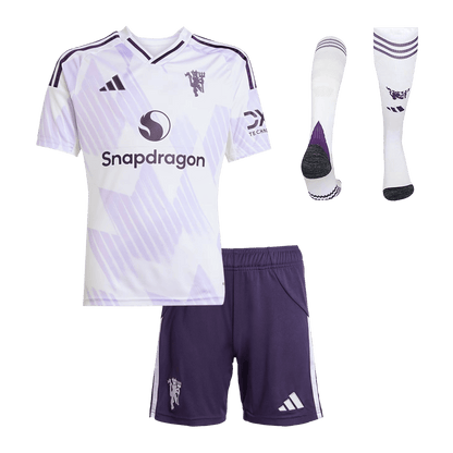 Kids Manchester United 2025/26 Away Soccer Full Kit