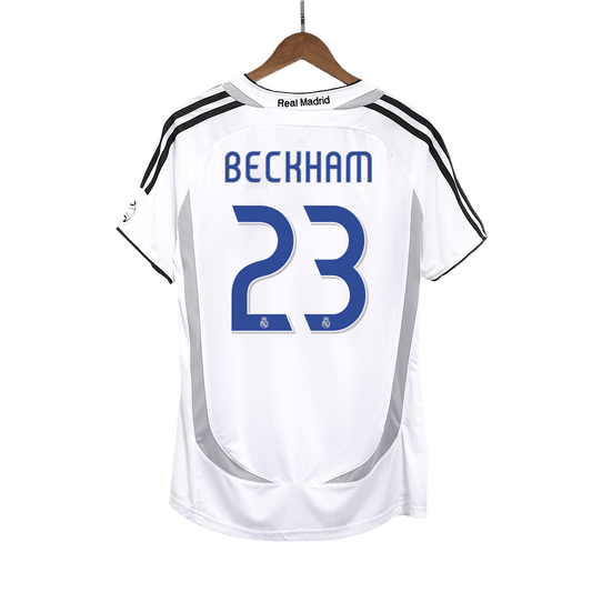 Retro BECKHAM #23 Men's Real Madrid 2006/07 Home Soccer Jersey