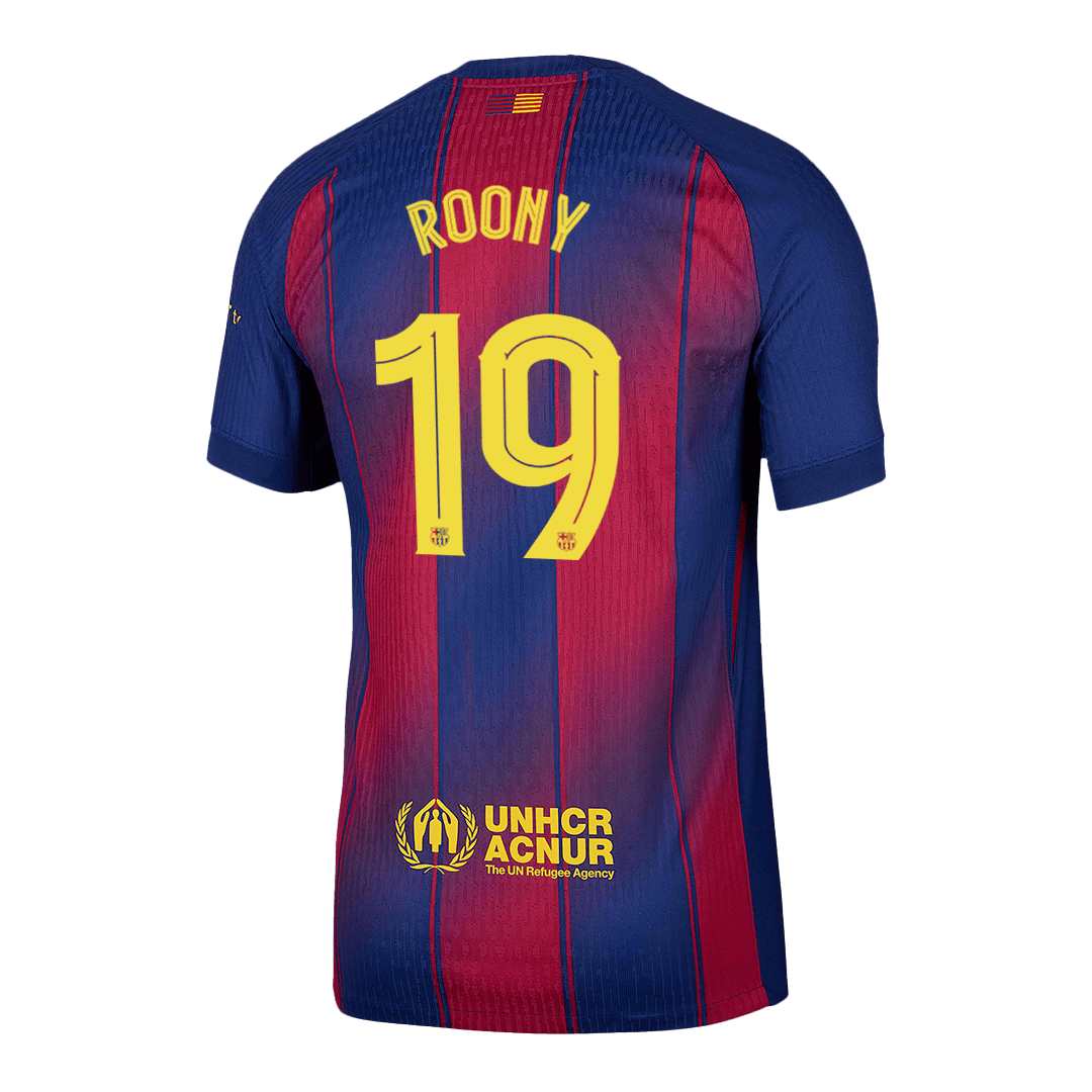 Barcelona 2025/26 Home Soccer Jersey - ROONY #19 – UCL (Player Edition)