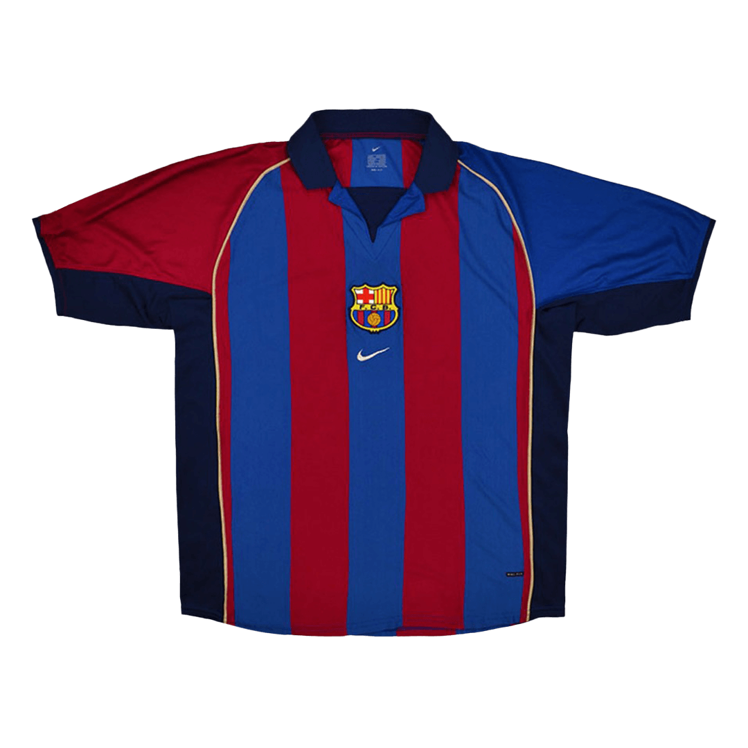 Barcelona 2001/02 Retro Home Soccer Jersey - XAVI #6