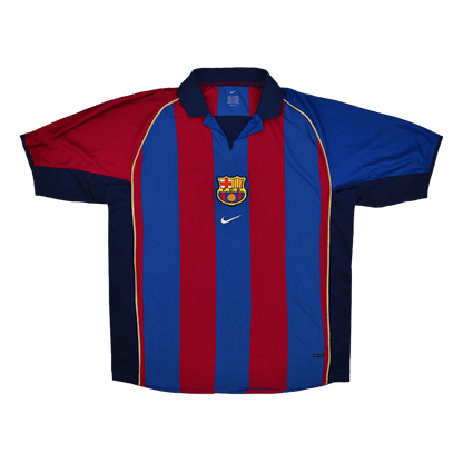 Barcelona 2001/02 Retro Home Soccer Jersey - XAVI #6