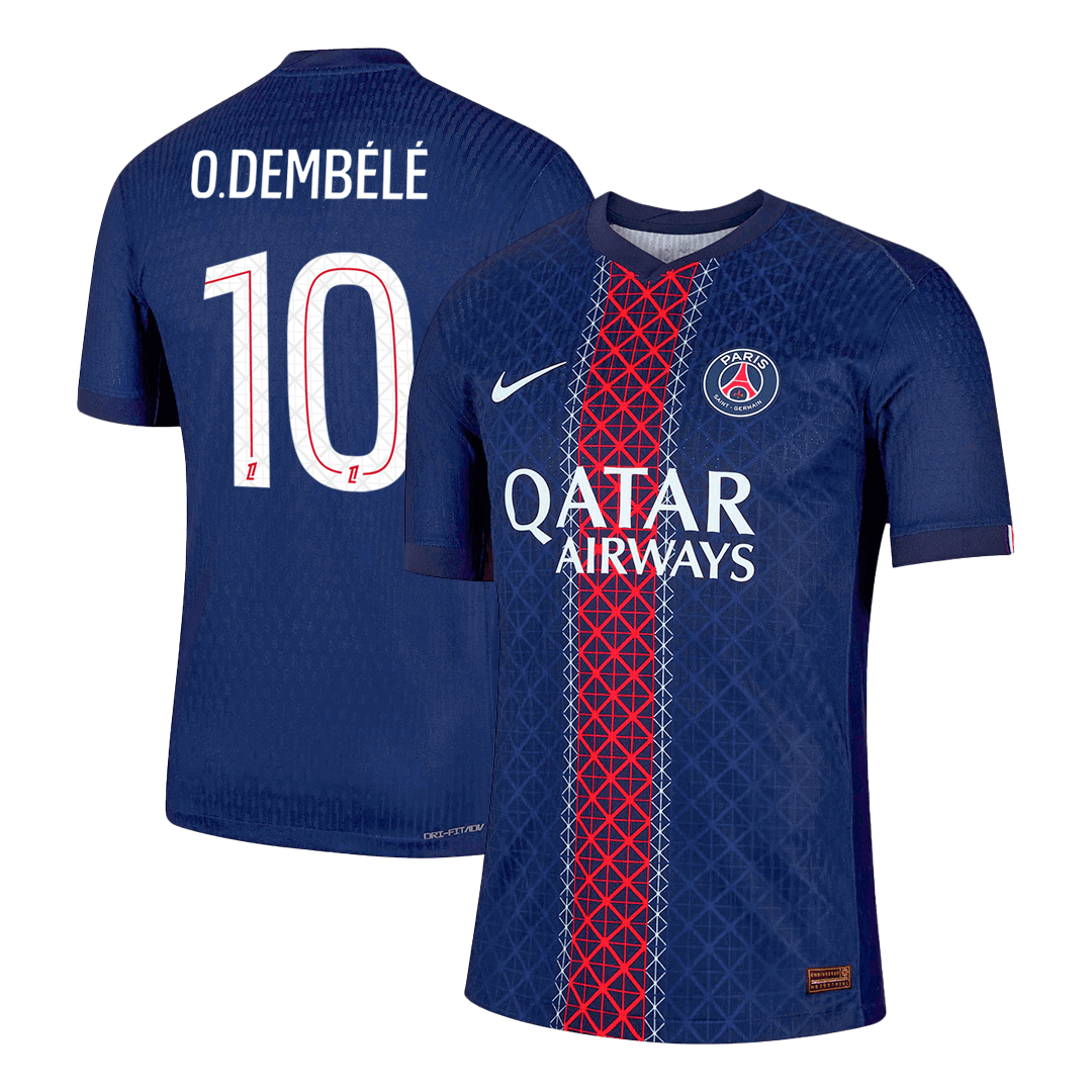 O.DEMBÉLÉ #10 Men's PSG 2025/26 Player Version Home Soccer Jersey - Slim Fit