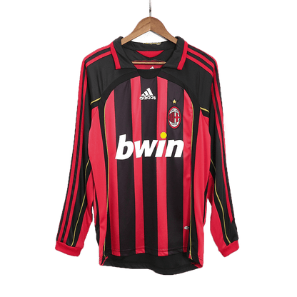AC Milan 2006/07 Retro Long Sleeve Home Soccer Jersey