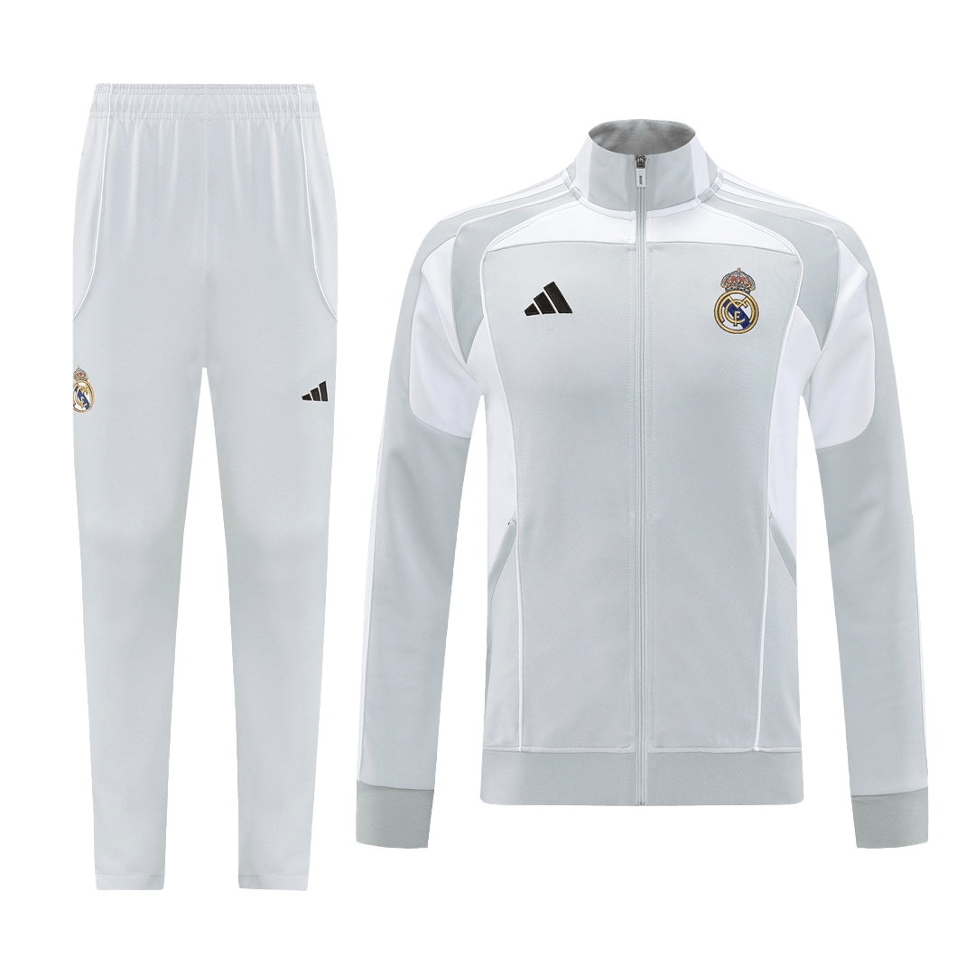 Real Madrid 2025/26 Home Tracksuit Gray
