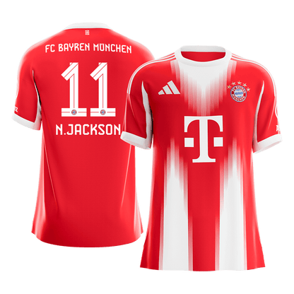 N.JACKSON #11 Men's Bayern Munich 2025/26 Home Soccer Jersey [PREMIUM]