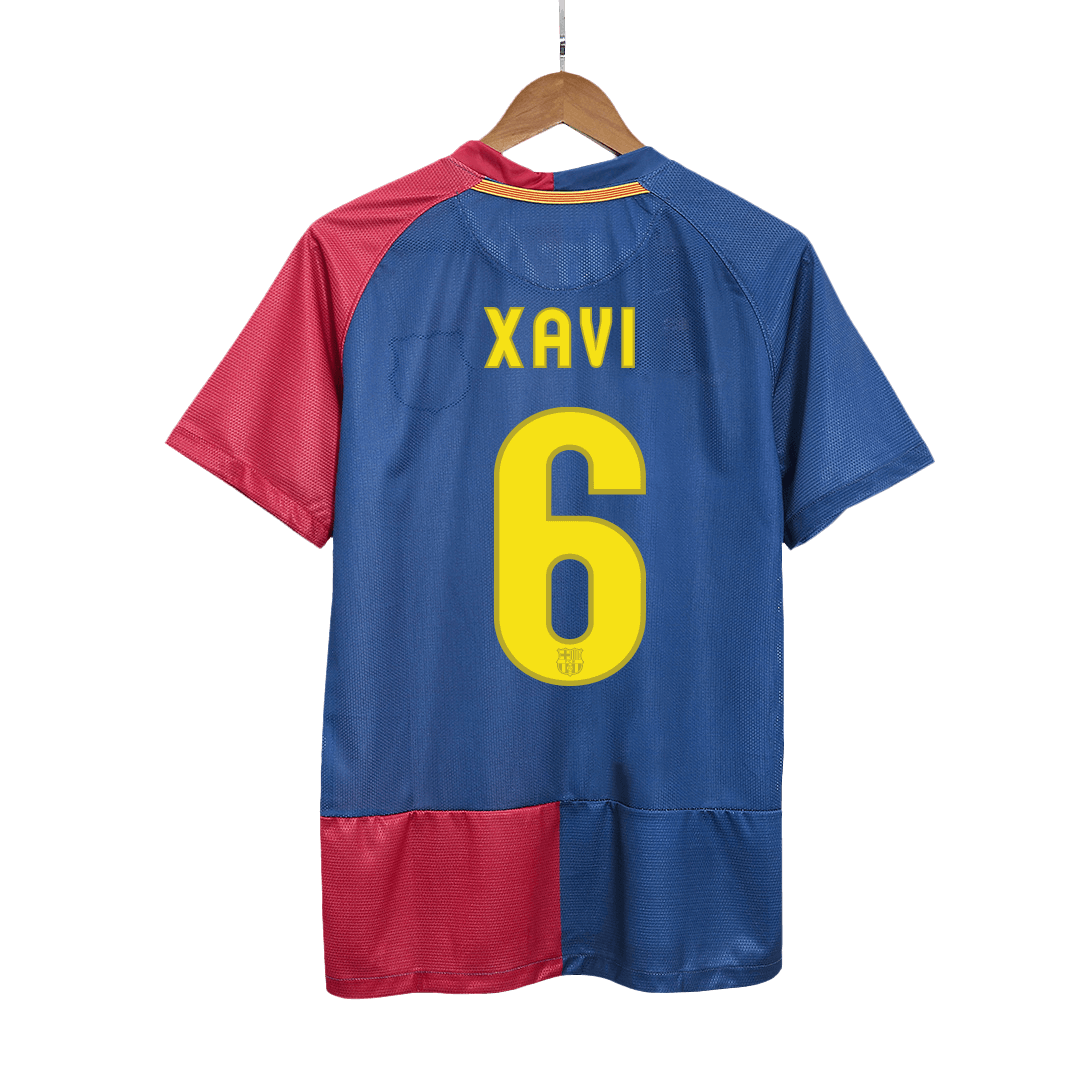 Barcelona 2008/09 Retro Home Soccer Jersey - XAVI #6 – UCL Final
