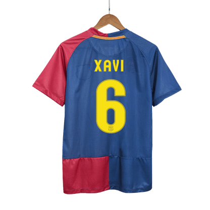 Barcelona 2008/09 Retro Home Soccer Jersey - XAVI #6 – UCL Final