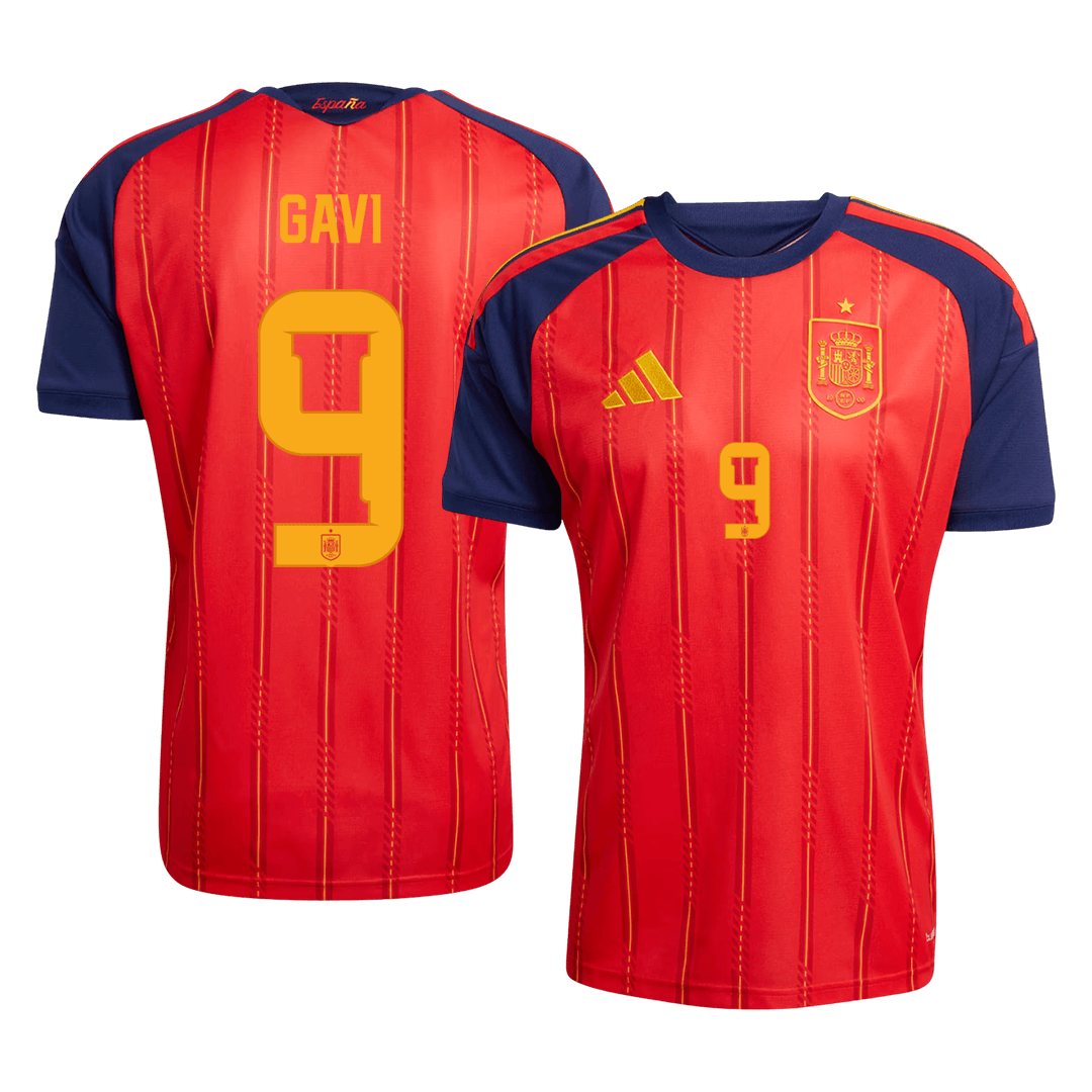 Spain World Cup 2026 Home Soccer Jersey - GAVI #9