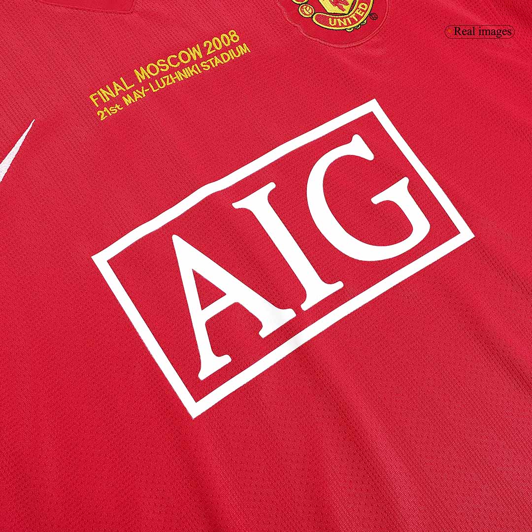 Manchester United 2007/08 Retro Long Sleeve Home Soccer Jersey - RONALDO #7 – UCL Final