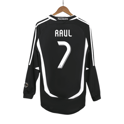 Real Madrid 2006/07 Retro Long Sleeve Away Soccer Jersey - RAUL #7