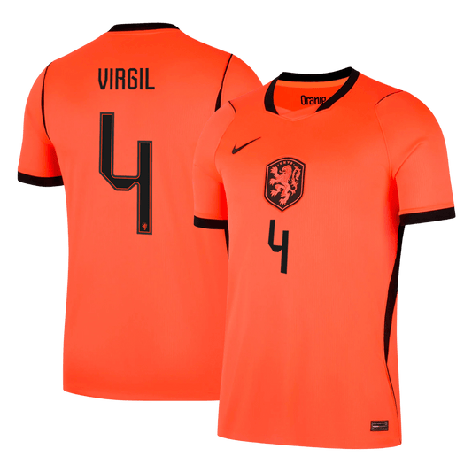 VIRGIL #4 Men's Netherlands World Cup 2026 Home Soccer Jersey