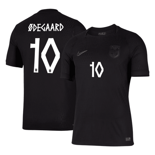 ØDEGAARD #10 Men's Norway World Cup 2026 Player Version Away Soccer Jersey - Slim Fit