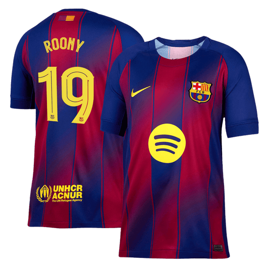 Barcelona 2025/26 Home Soccer Jersey - ROONY #19 – UCL