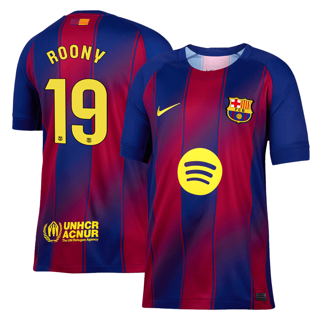Barcelona 2025/26 Home Soccer Jersey - ROONY #19