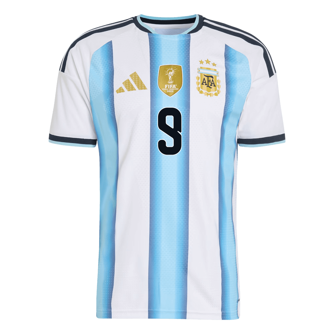 Argentina World Cup 2026 Home Soccer Jersey - J. ALVAREZ #9 (Player Edition)