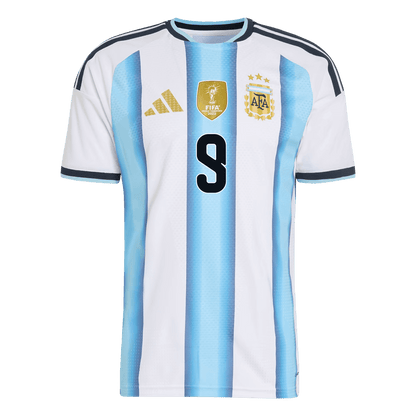Argentina World Cup 2026 Home Soccer Jersey - J. ALVAREZ #9 (Player Edition)