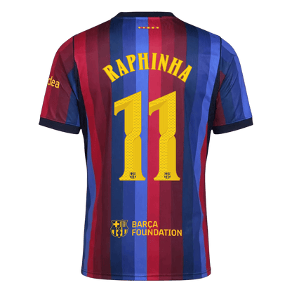Barcelona 2026/27 Home Soccer Jersey - RAPHINHA #11 – UCL