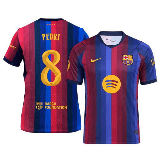 Barcelona 2026/27 Home Soccer Jersey - PEDRI #8 – UCL