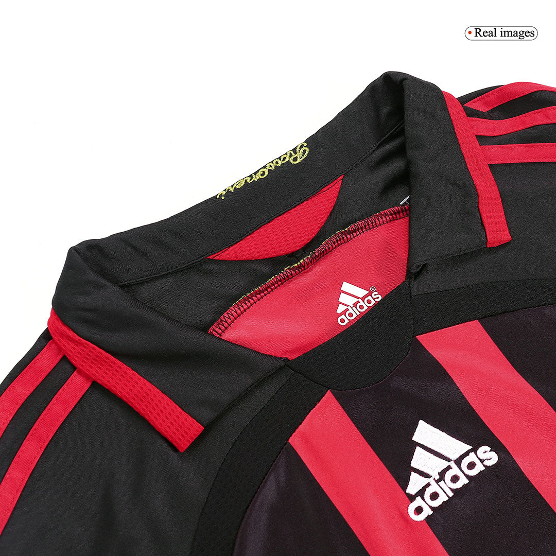 AC Milan 2006/07 Retro Long Sleeve Home Soccer Jersey - MALDINI #3