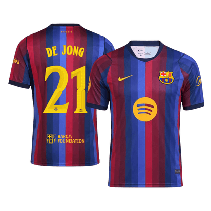 Barcelona 2026/27 Home Soccer Jersey - DE JONG #21 – UCL