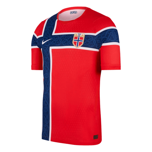 Men's Norway World Cup 2026 Player Version Home Soccer Jersey - Slim Fit