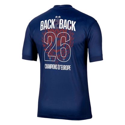 Champions of Europe #26 Men's PSG 2025/26 Home Soccer Jersey [PREMIUM]